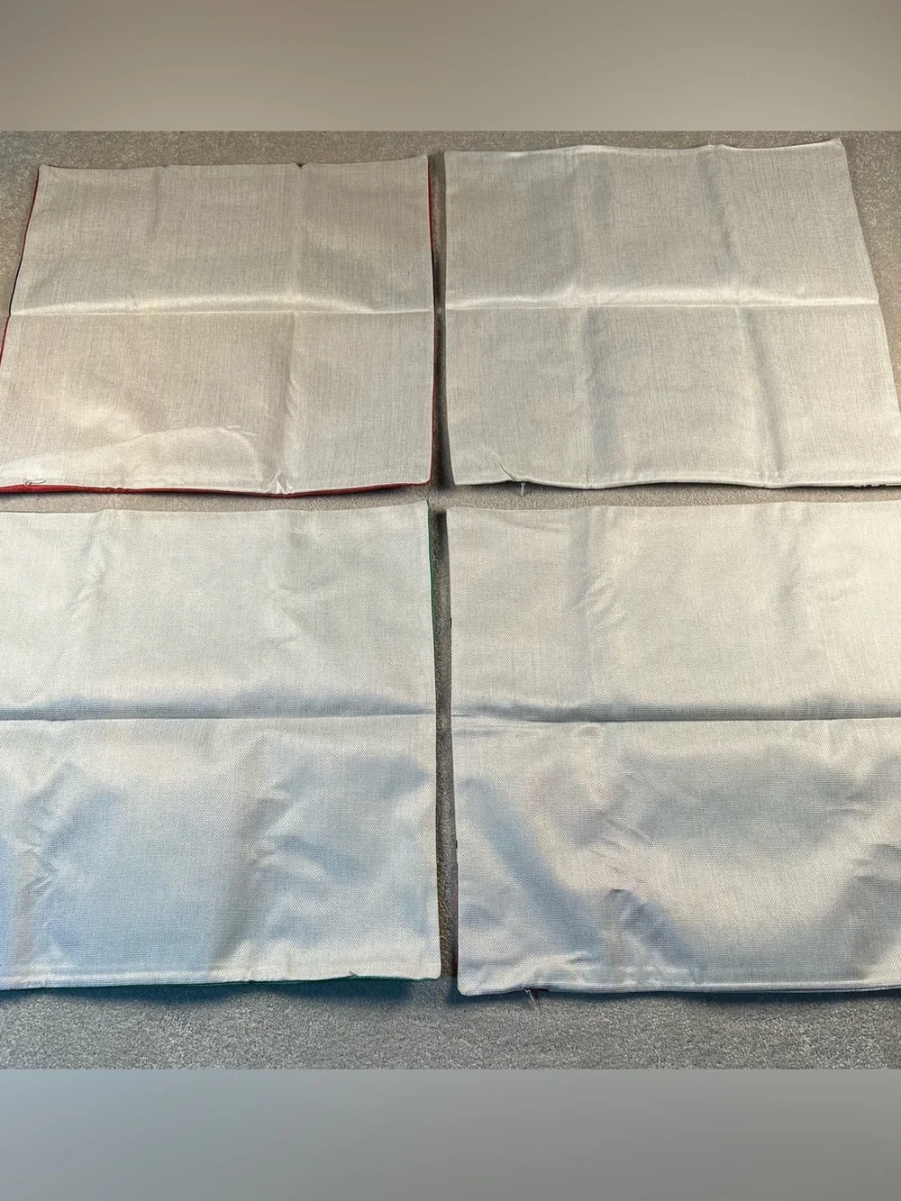 Christmas Pillow Covers Set of 4 Santa Grinch Woven